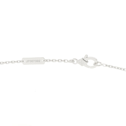 Van Cleef & Arpels 18K White Gold Guilloche Vintage Alhambra Pendant Necklace 5 of 6