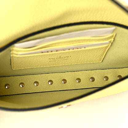 Valentino Garavani Grainy Calfskin Rockstud Crossbody Pouch Lime Sorbet 4 of 8