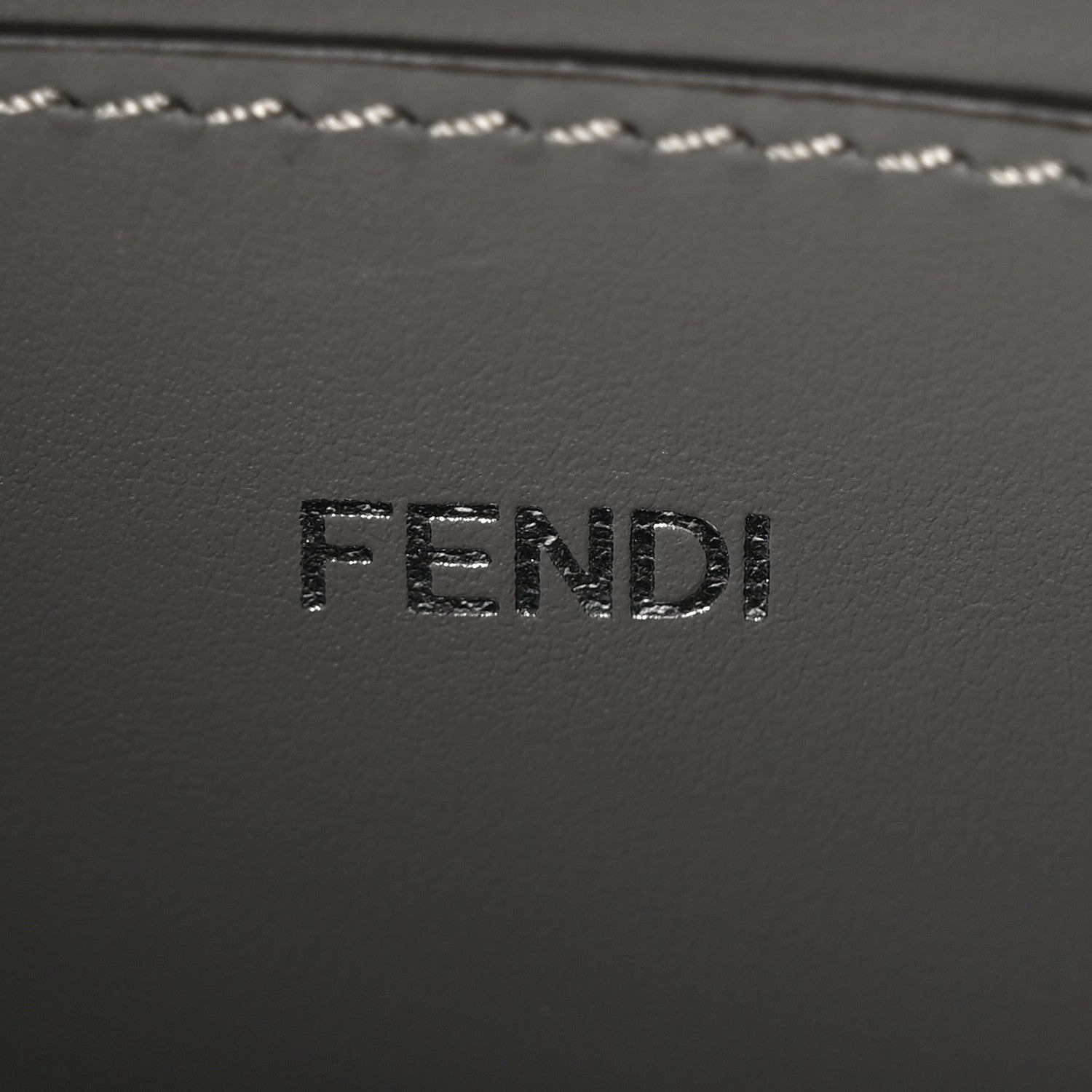 Fendi Calfskin Striped Texture FF Peekaboo I See U X Cross Satchel Moon Argilla 6 of 11