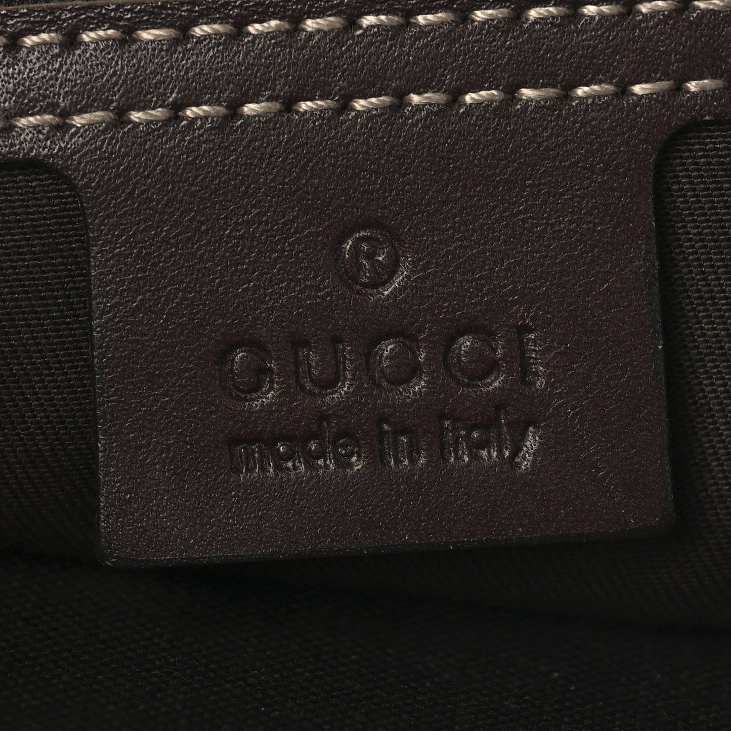 GG Supreme Monogram Belt Bag Dark Brown