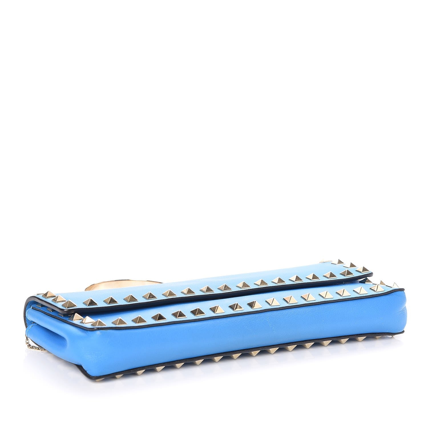 Valentino Garavani Nappa Rockstud Bangle Clutch Blue Fluo 4 of 7