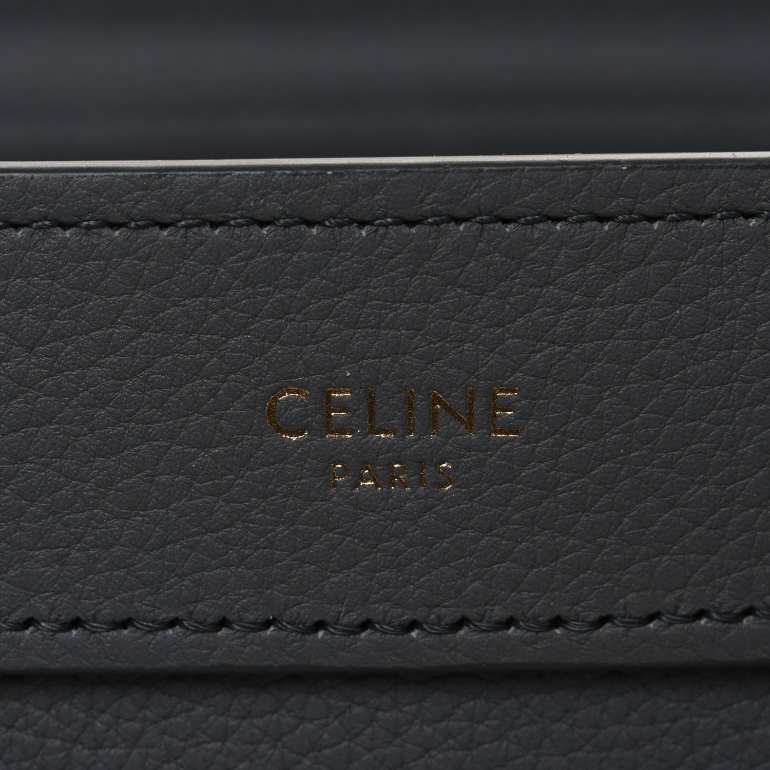 Celine Drummed Calfskin Nano Luggage Kohl 5 of 10