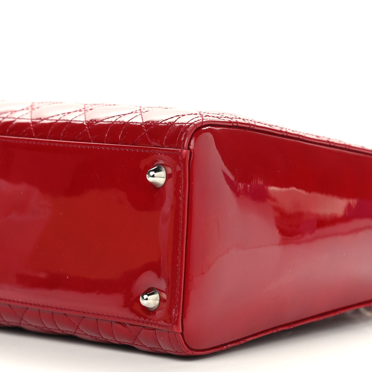 Christian Dior Patent Cannage Large Lady Dior Red 9 of 9