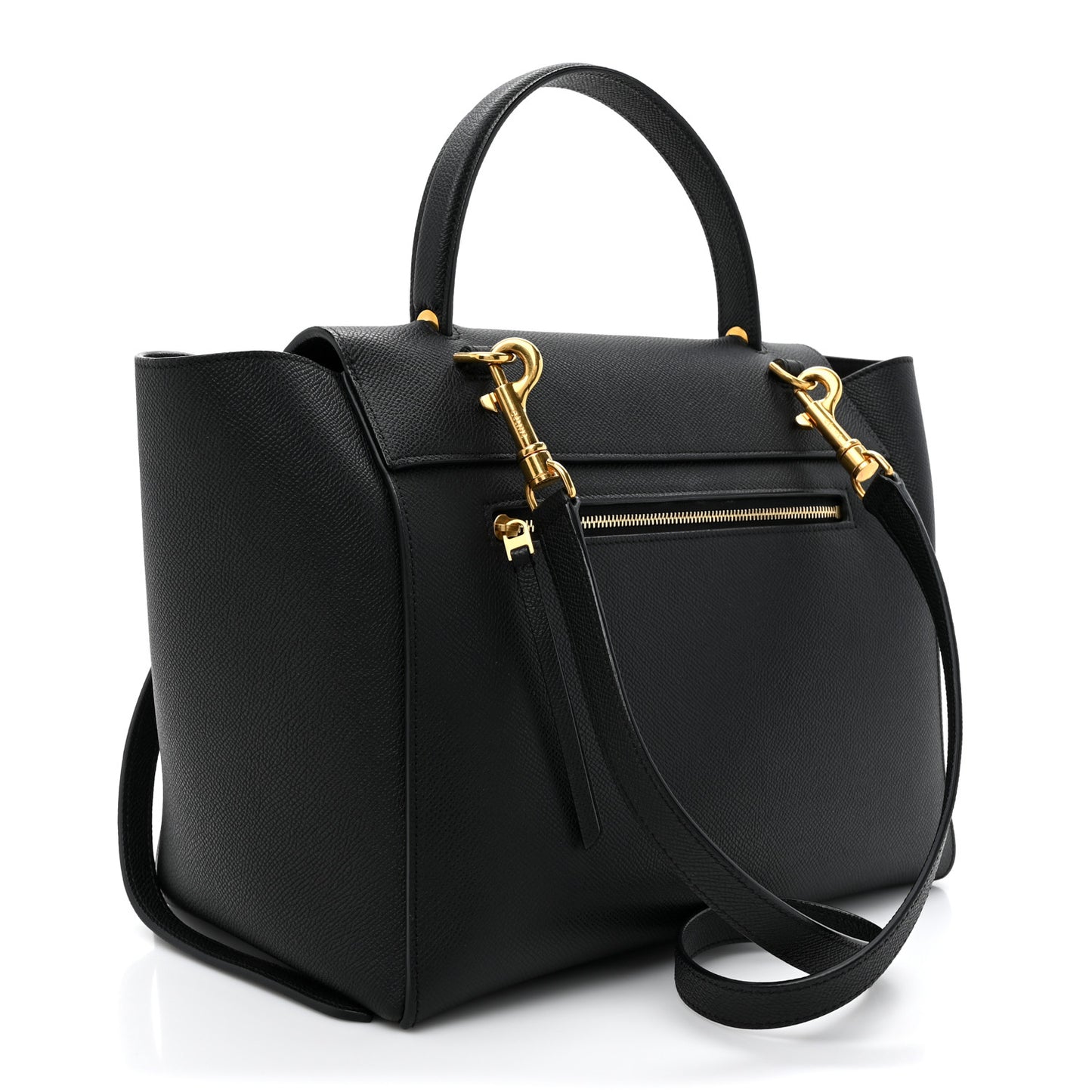 Grained Calfskin Belt Bag Black