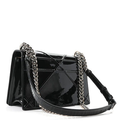 Christian Dior Patent Medium Diorama Flap Bag Black 3 of 11