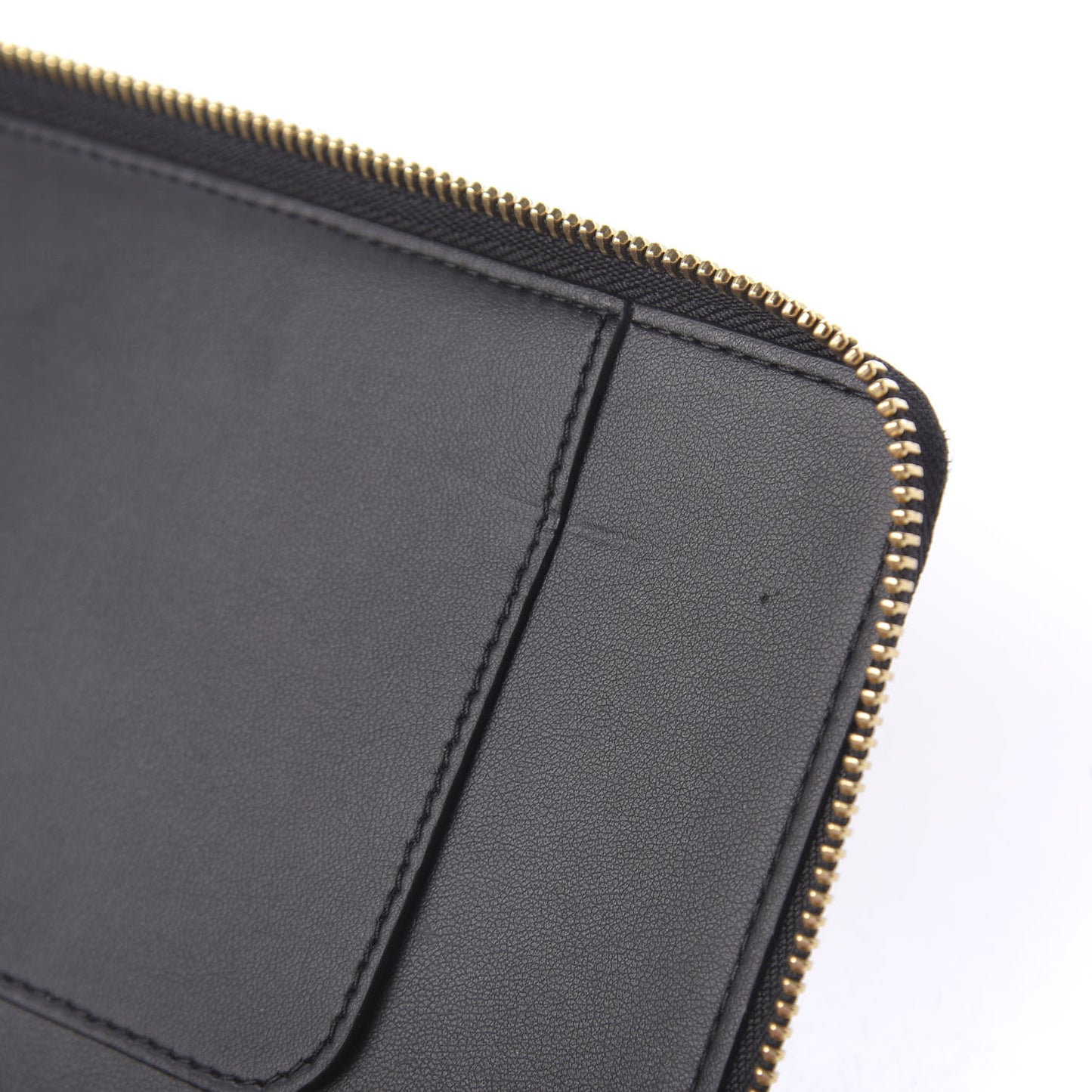 Textured Coated Canvas Rottweiler Print Zip Around Wallet Black