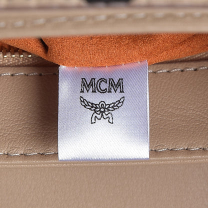 MCM Visetos Medium Patricia Satchel Beige 6 of 16