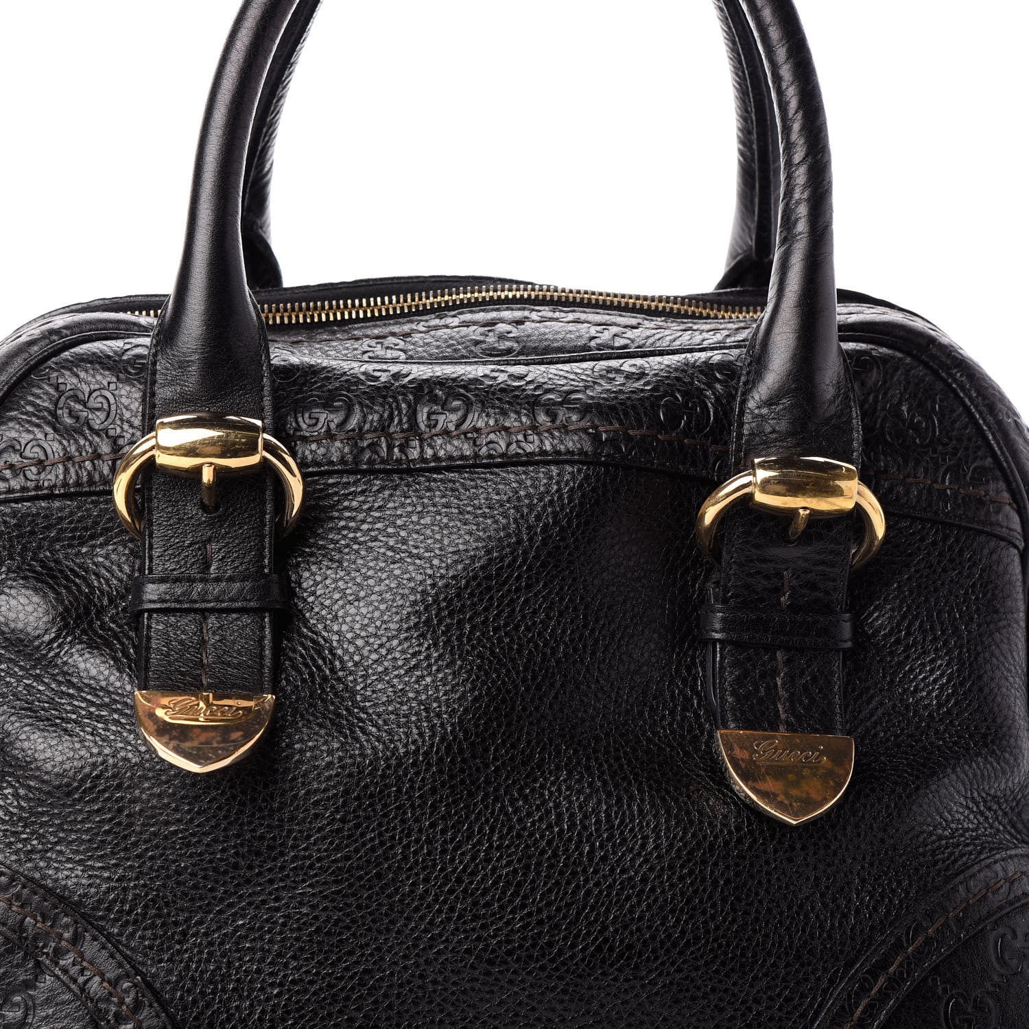 Gucci Guccissima Signoria Large Dome Bag Black 7 of 9