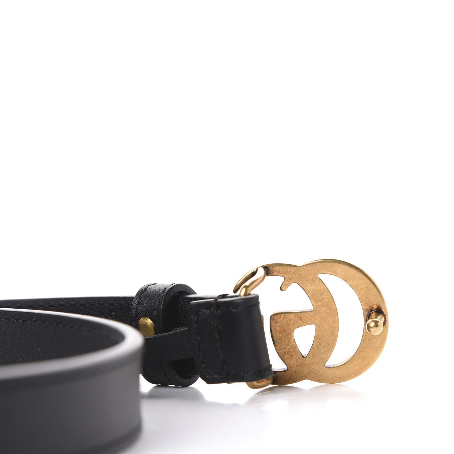 Calfskin Double G 20mm Belt 80 32 Black