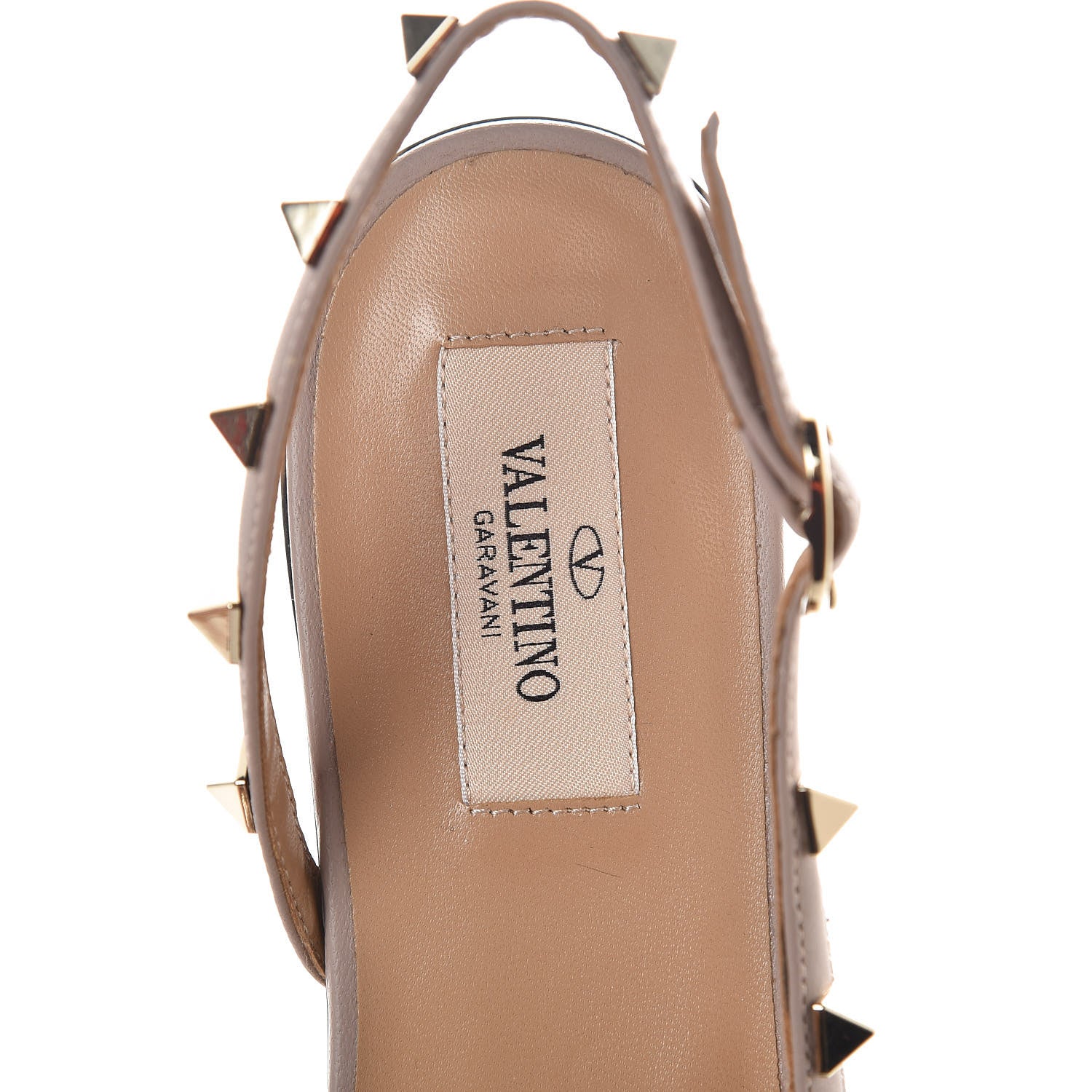 Valentino Garavani Nappa Rockstud Slingback Flats 39 Black Poudre 5 of 8