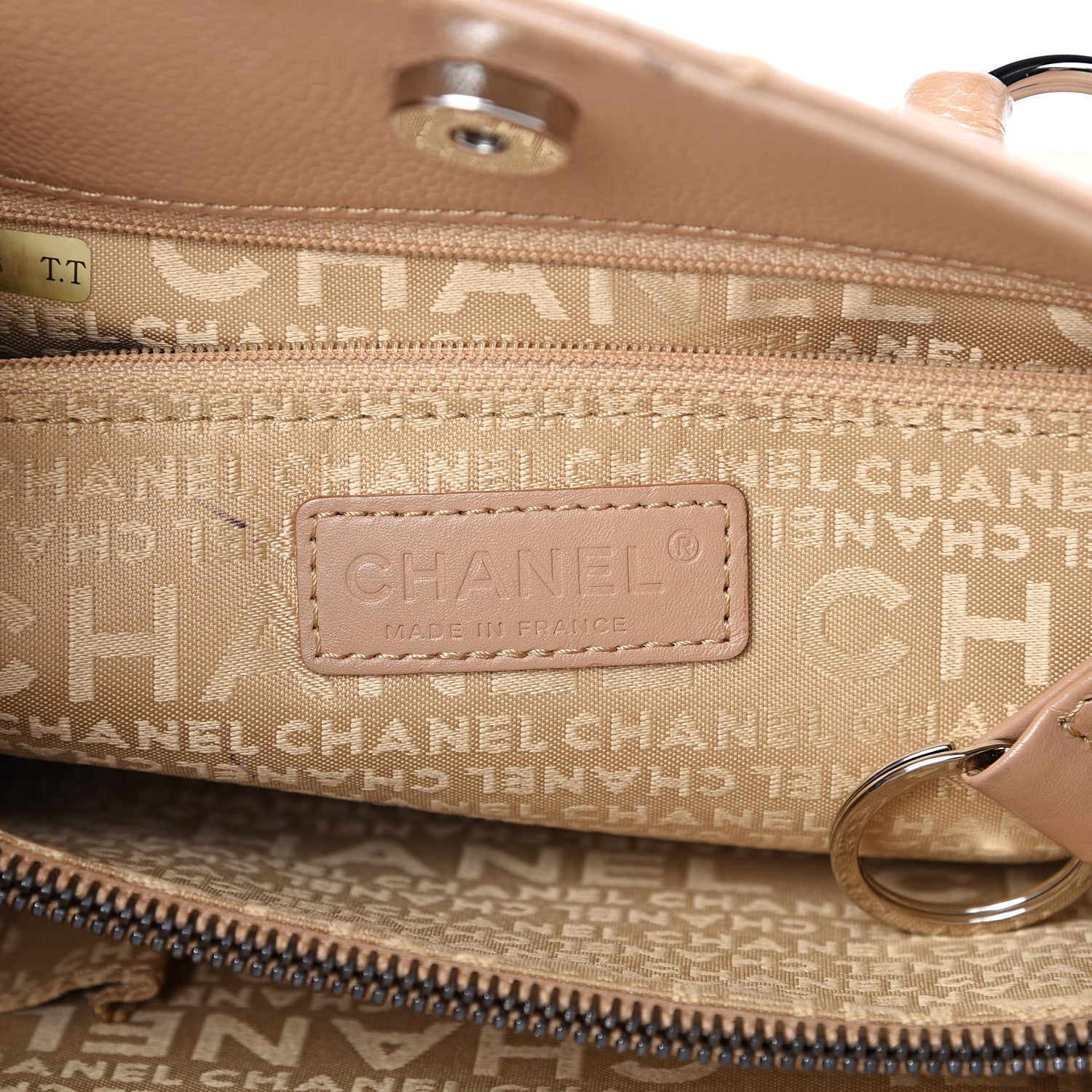 Chanel Caviar Square Stitched Tote Beige 5 of 17