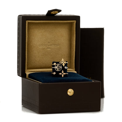 Louis Vuitton 18K Yellow Pink White Gold Diamond Idylle Blossom Ring 3 Set 53 6.25 11 of 11