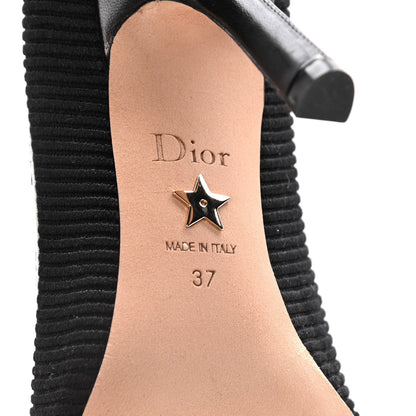 Christian Dior Technical Canvas Ribbon Embroidered J'Adior 100mm Pumps 37 Black 8 of 20