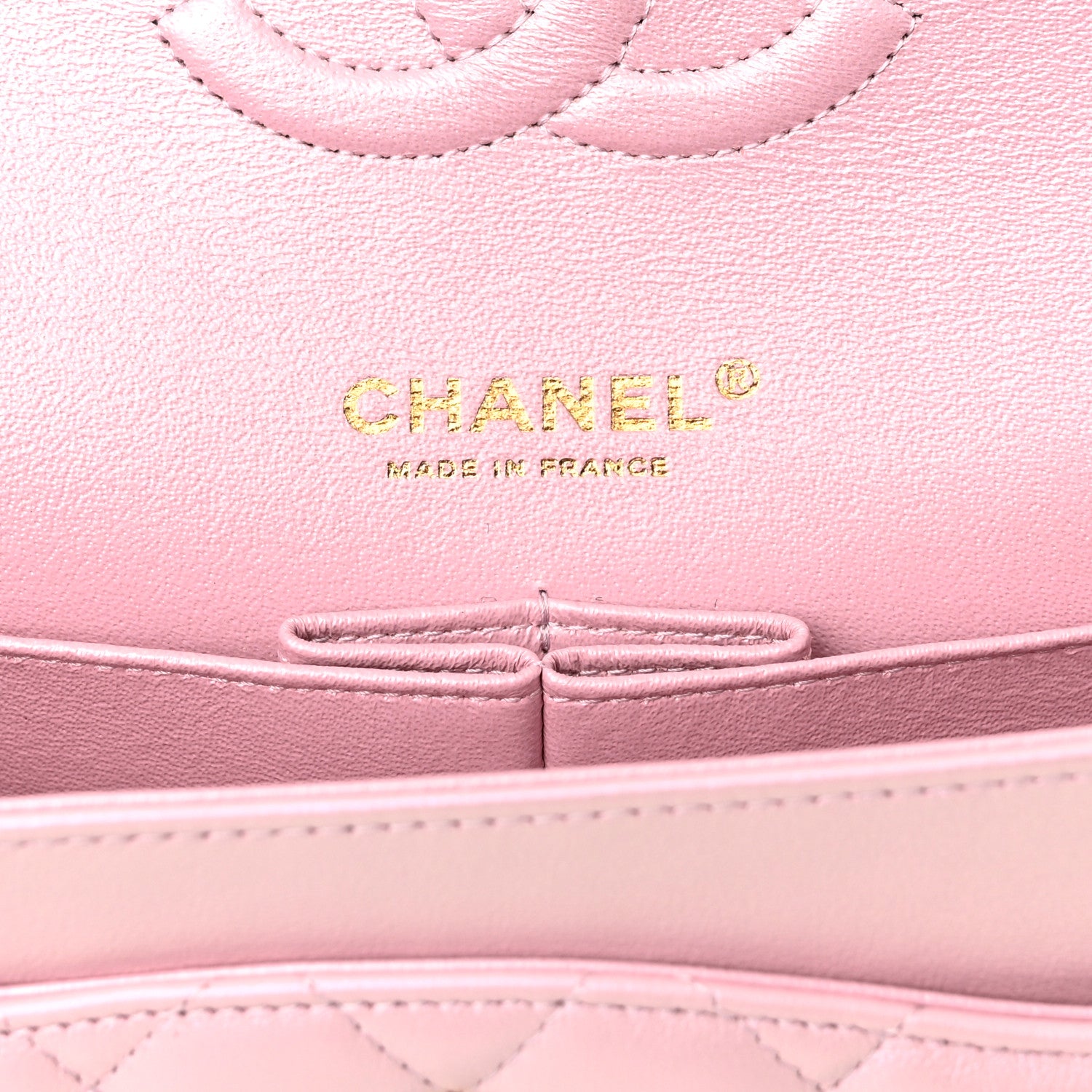Chanel Iridescent Calfskin Quilted Medium Double Flap Light Pink 5 of 10