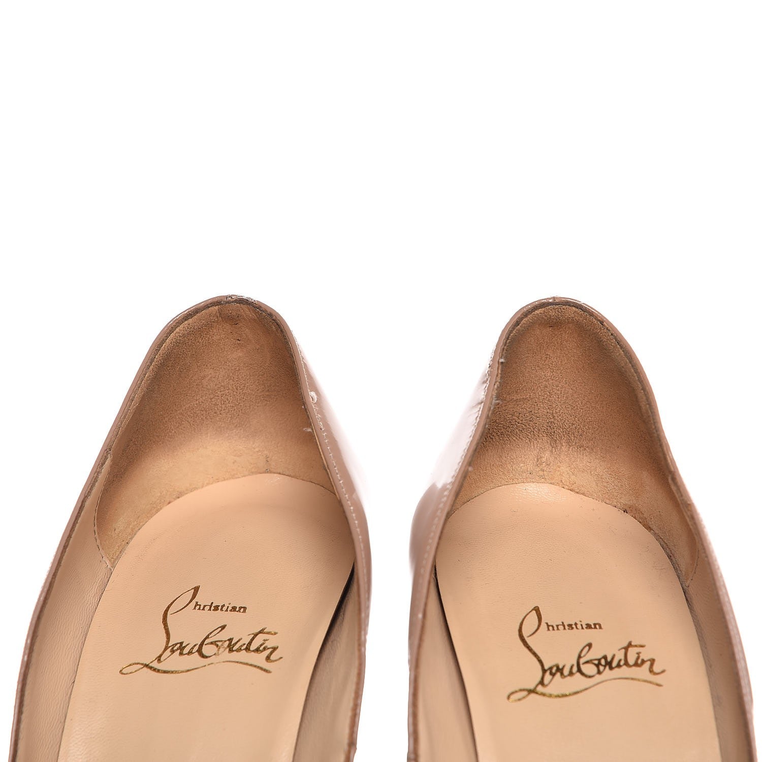 Christian Louboutin Patent Lady Peep 150 Pumps 37 Nude 15 of 15