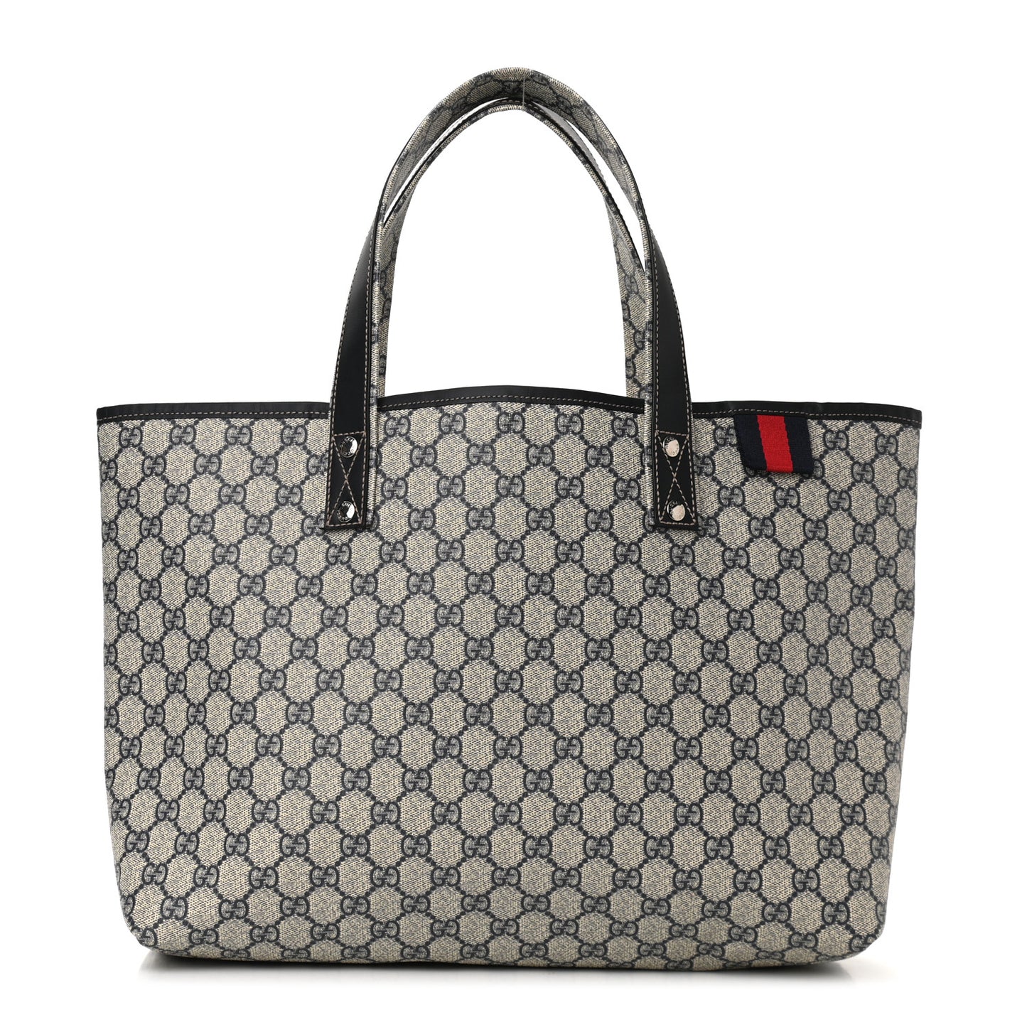 GG Plus Monogram Medium Signature Web Loop Tote Navy