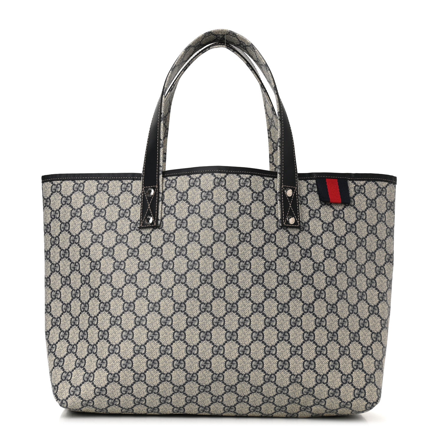 Gucci GG Plus Monogram Medium Signature Web Loop Tote Navy 1 of 11