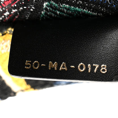Christian Dior Canvas Embroidered Butterfly Book Tote Black Multicolor 7 of 12