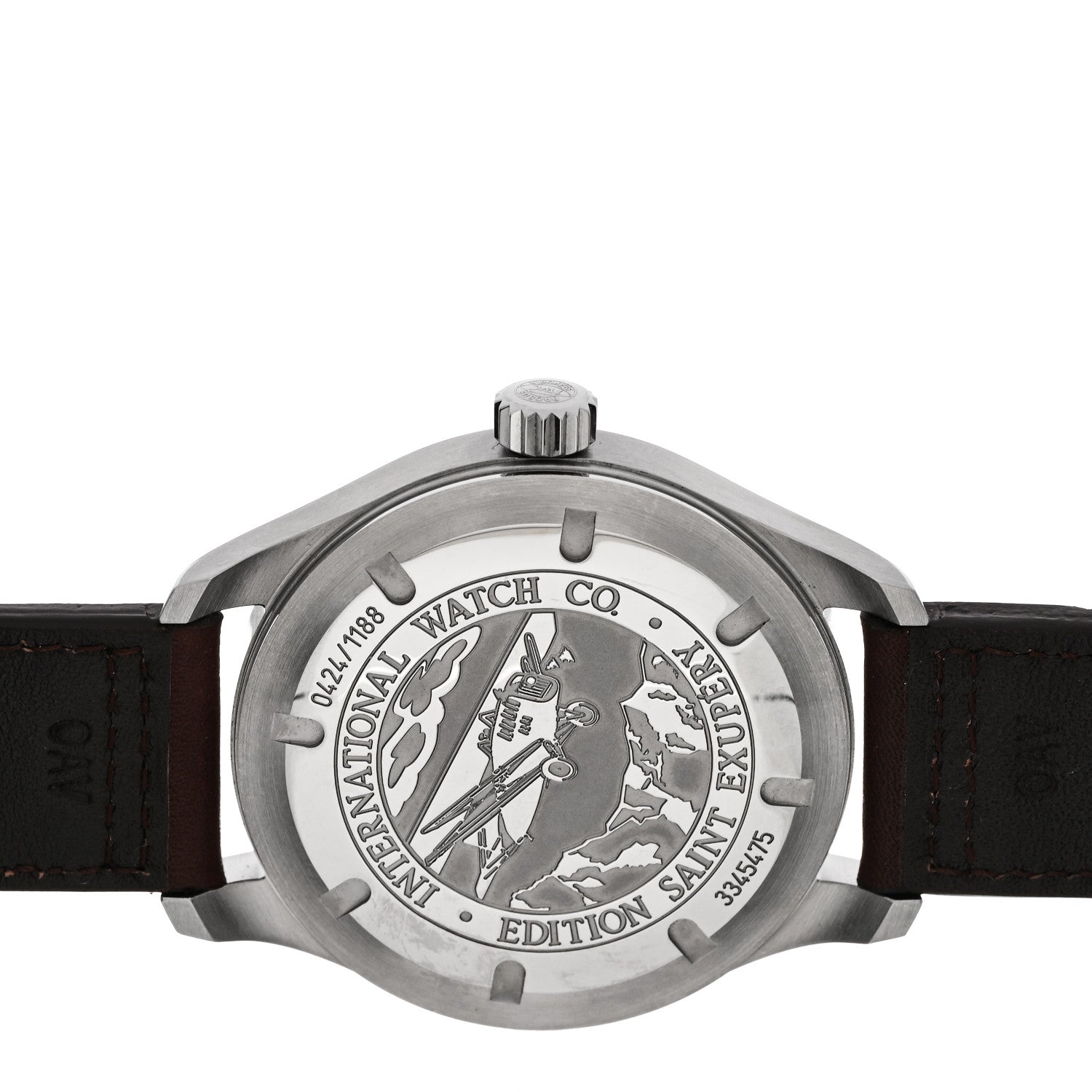 IWC Stainless Steel Calfskin 44mm Pilot Automatic Watch Brown IW326104 4 of 5