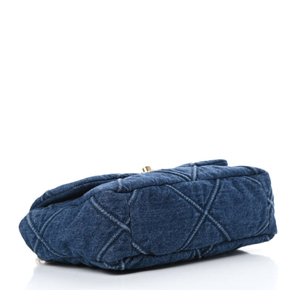 Chanel Denim Quilted Medium Chanel 19 Flap Blue 4 of 11