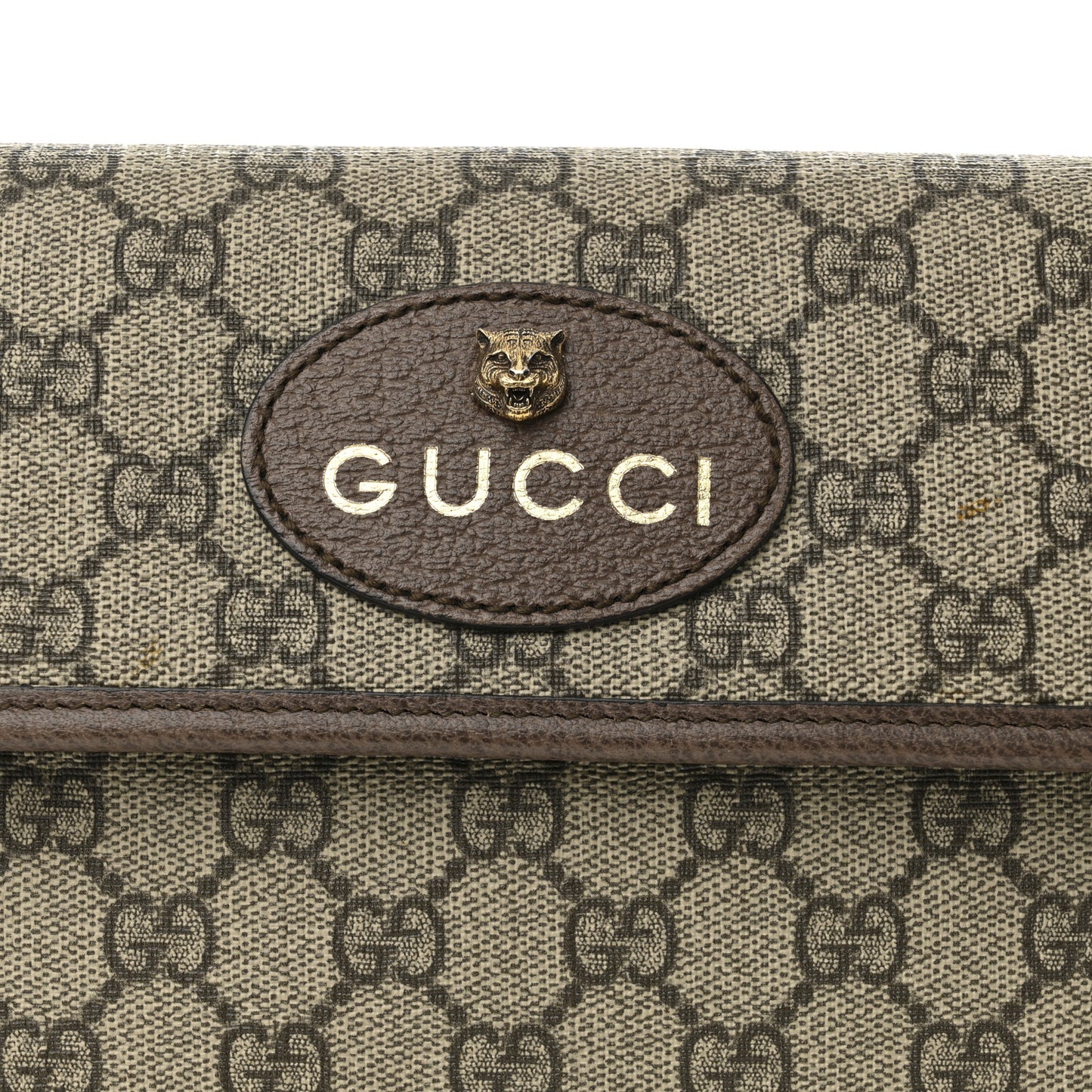 GG Supreme Monogram Neo Vintage Web Belt Bag Brown
