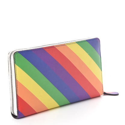 Balenciaga Smooth Calfskin Logo Rainbow Ville Continental Zip Around Wallet Multicolor 3 of 6