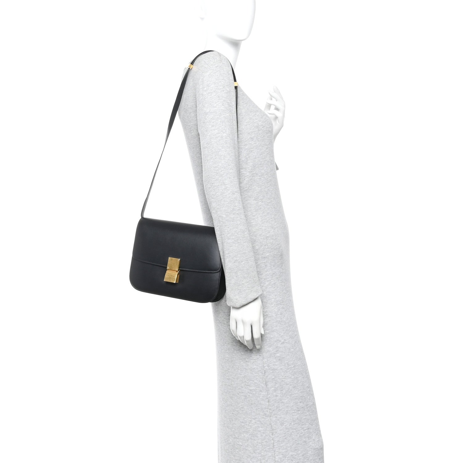Celine Box Calfskin Medium Classic Box Flap Bag Black 3 of 19