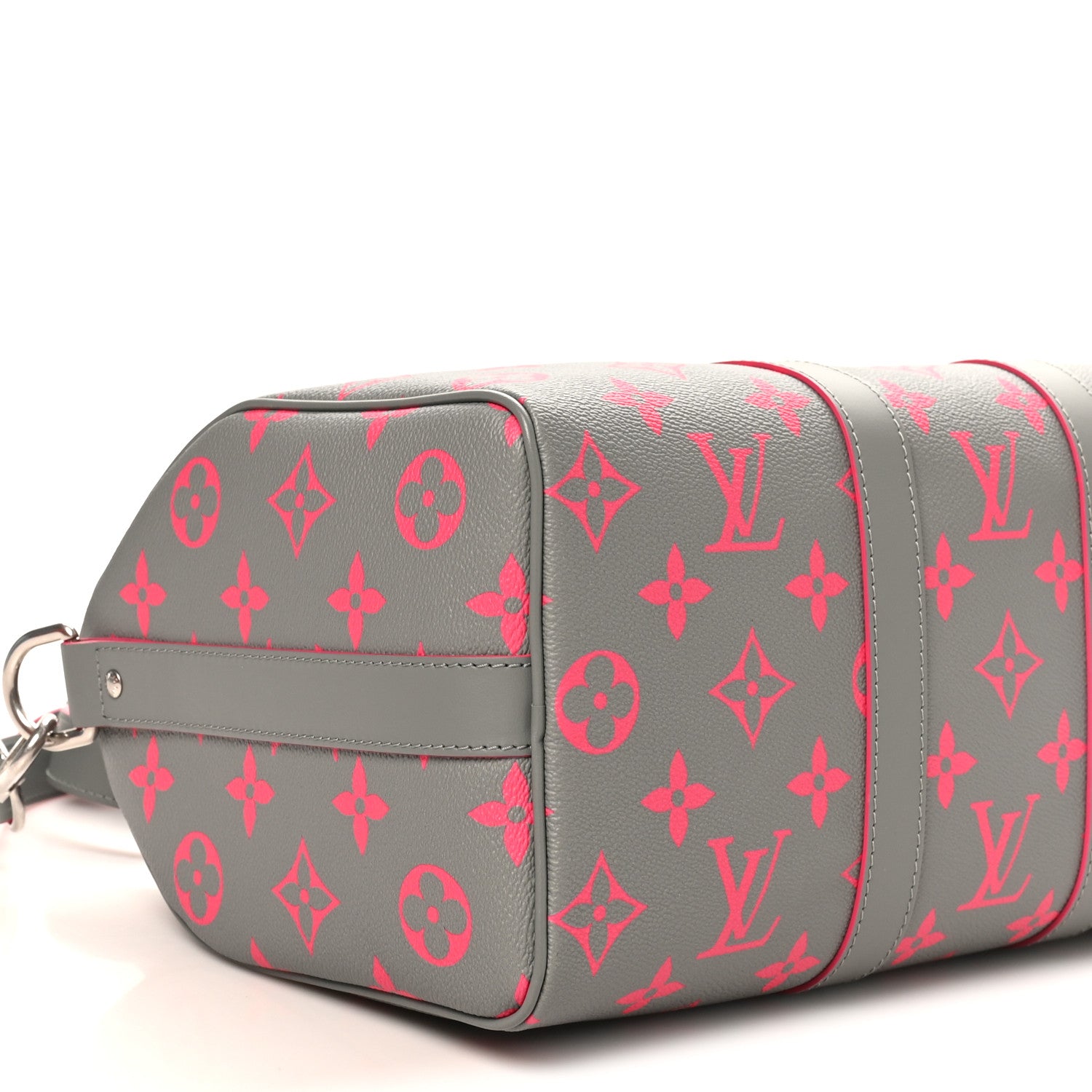 Louis Vuitton Monogram Glow Up Keepall Bandouliere 35 Grey Pink 8 of 9