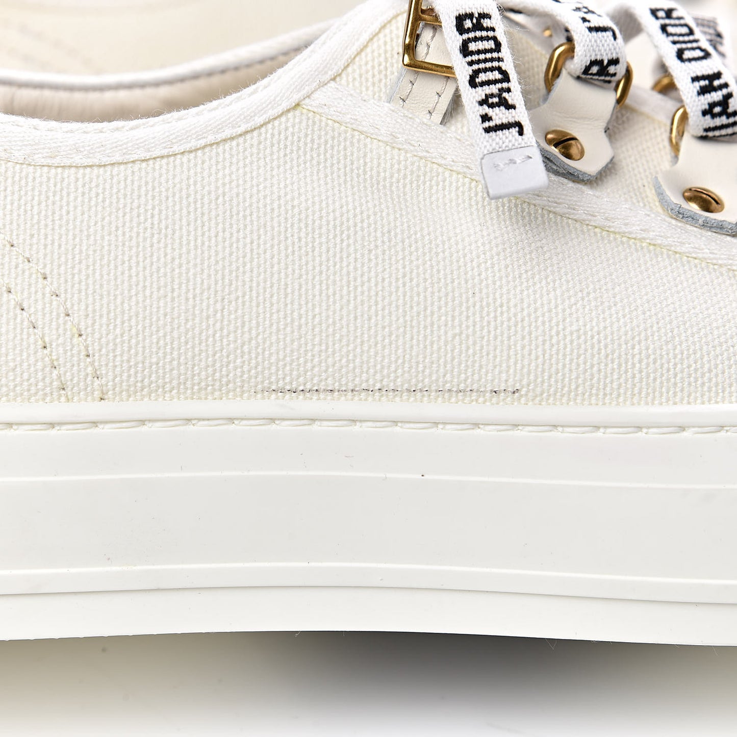 Canvas Walk'n Dior Low Top Sneakers 37.5 White
