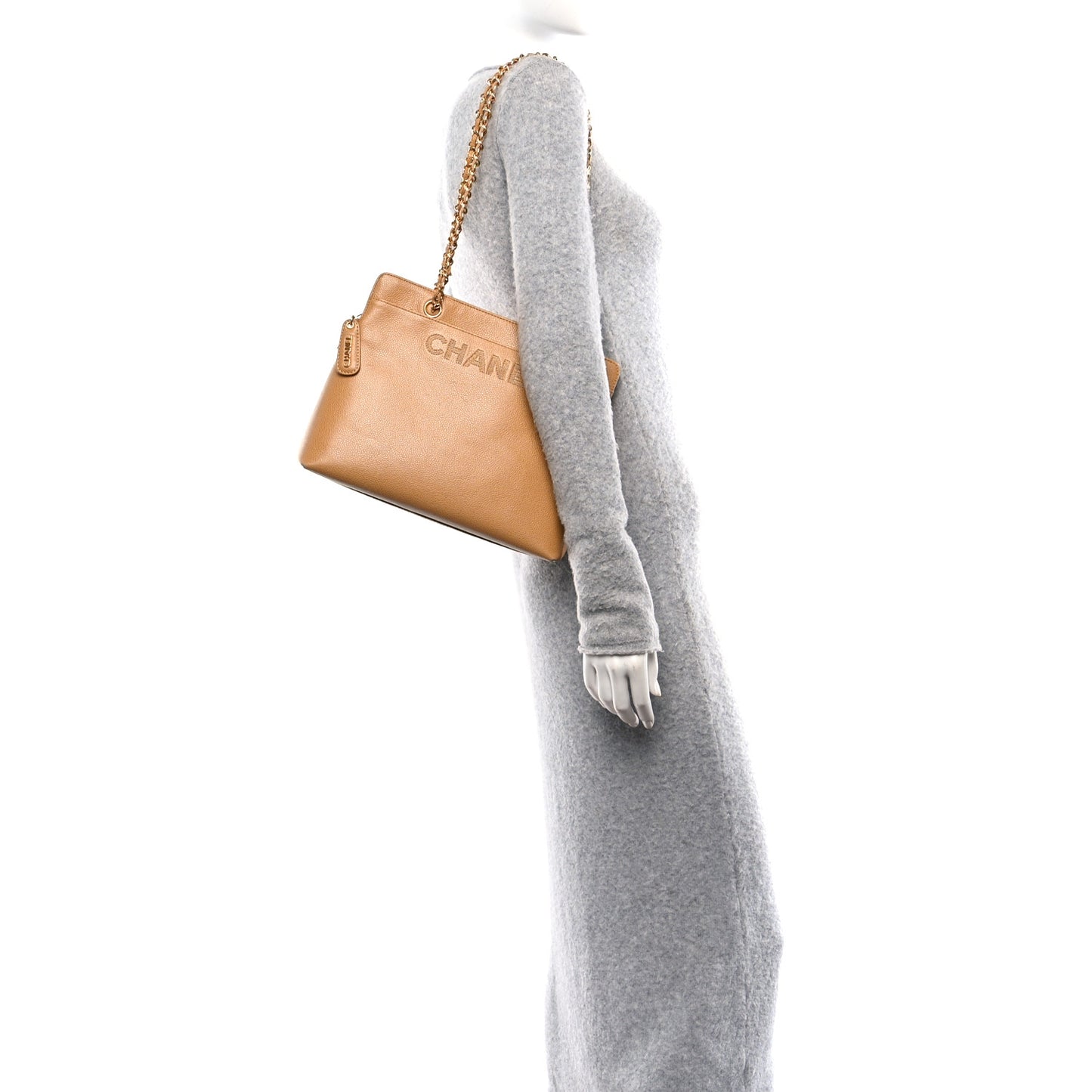 Caviar Shoulder Bag Beige