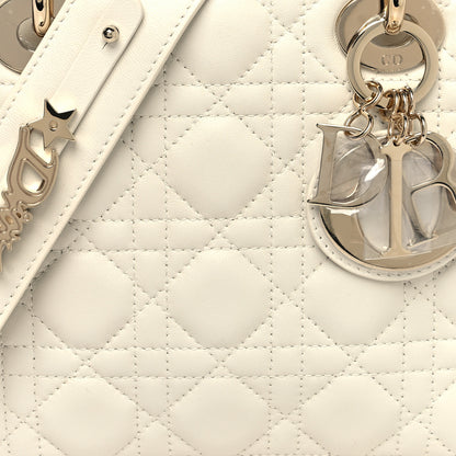 Christian Dior Lambskin Cannage Small My ABCDior Lady Dior White 8 of 11