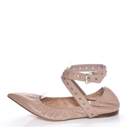Valentino Garavani Nappa Love Latch Ballerina Flats 36 Poudre 1 of 8
