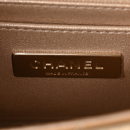 Chanel Mirror Calfskin Metallic Calfskin Quilted Hollywood Boulevard Mini Flap Gold 5 of 10