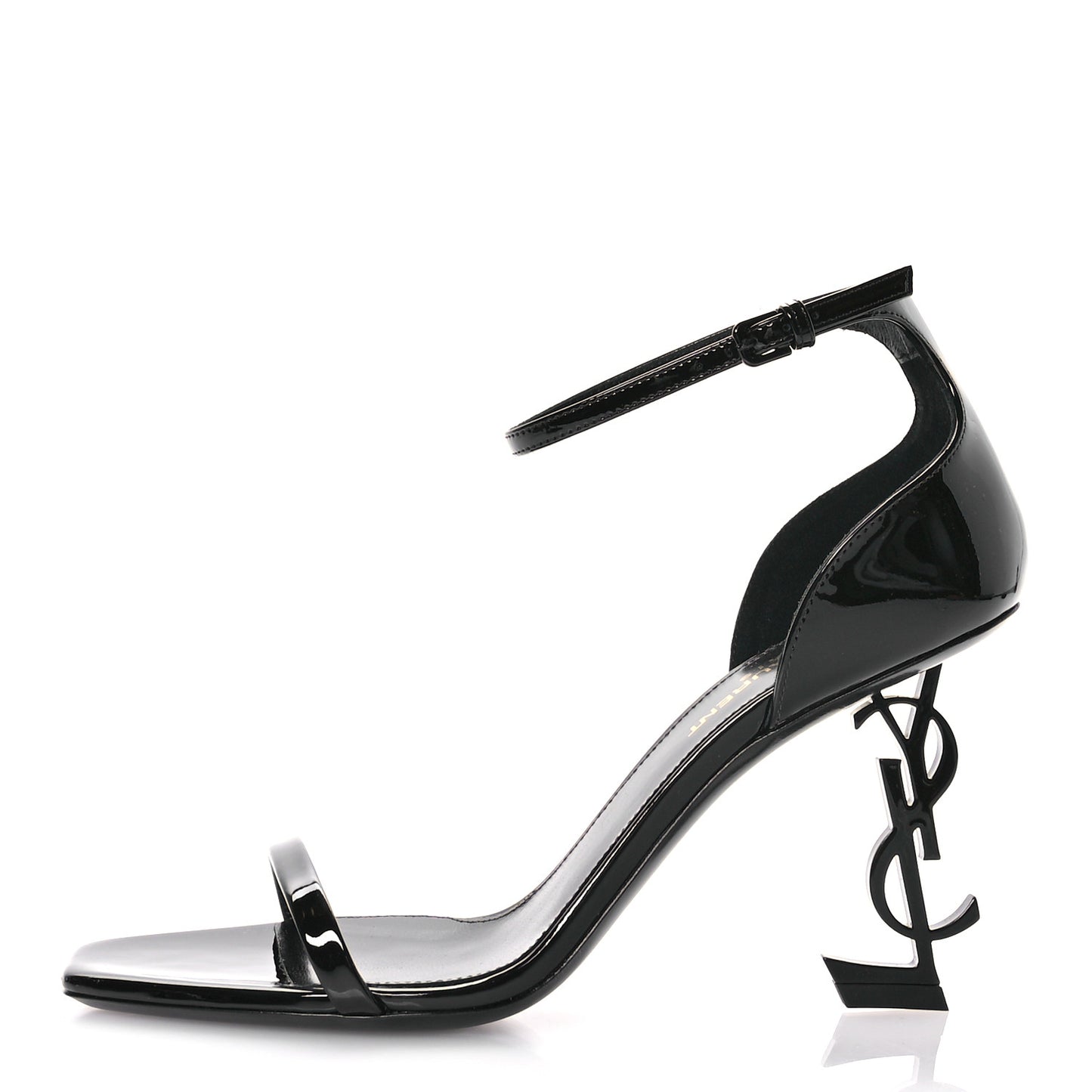Patent Calfskin Opyum 85 Sandals 37 Black