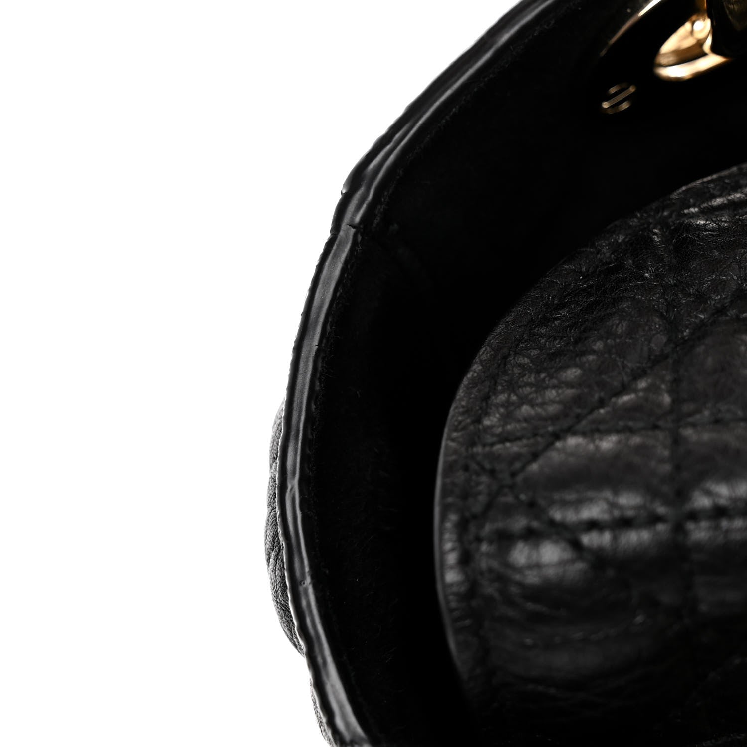 Christian Dior Grained Calfskin Cannage Small Lady Dior Black 10 of 10