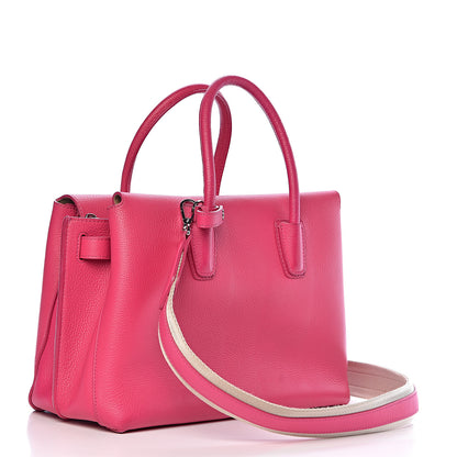 MCM Grained Calfskin Medium Milla Tote Beetroot Pink 3 of 13