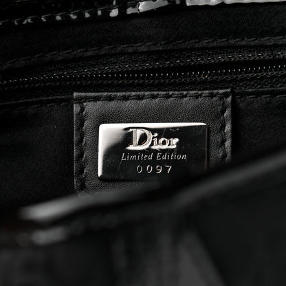 Christian Dior Canvas Bead Embroidered Mini Saddle Black 6 of 6