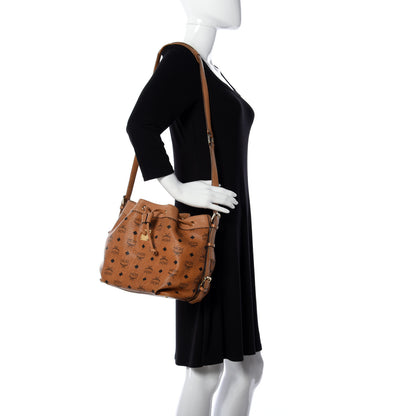 MCM Visetos Essential Drawstring Bucket Bag Cognac 2 of 10