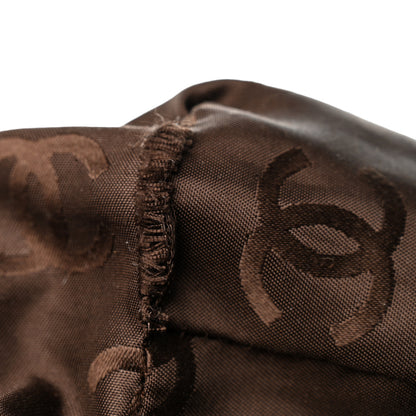 Chanel Suede Quilted Shopping Tote Brown 11 of 14