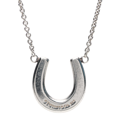 Tiffany Sterling Silver Horseshoe Pendant Necklace 6 of 6