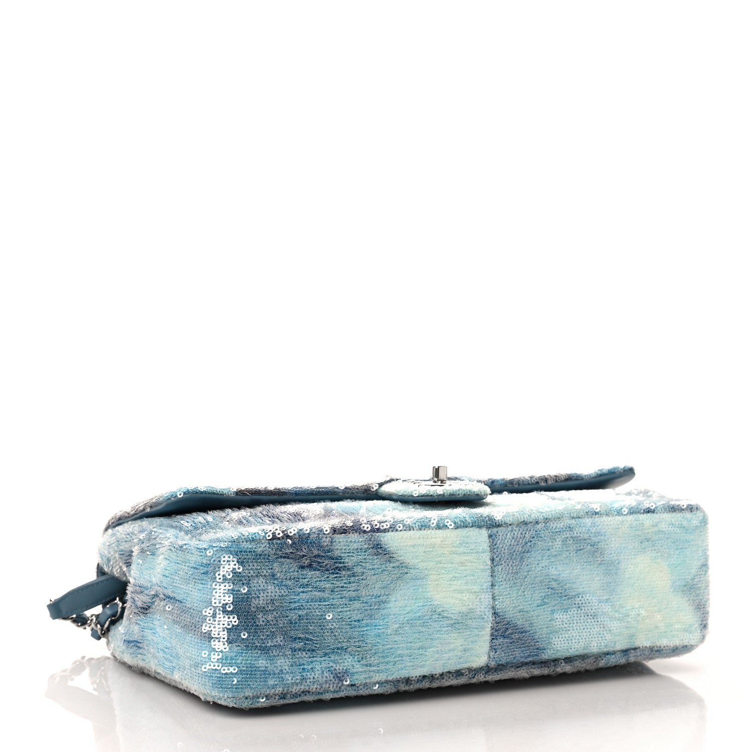 Chanel Sequin Large Waterfall Flap Light Blue 4 of 10