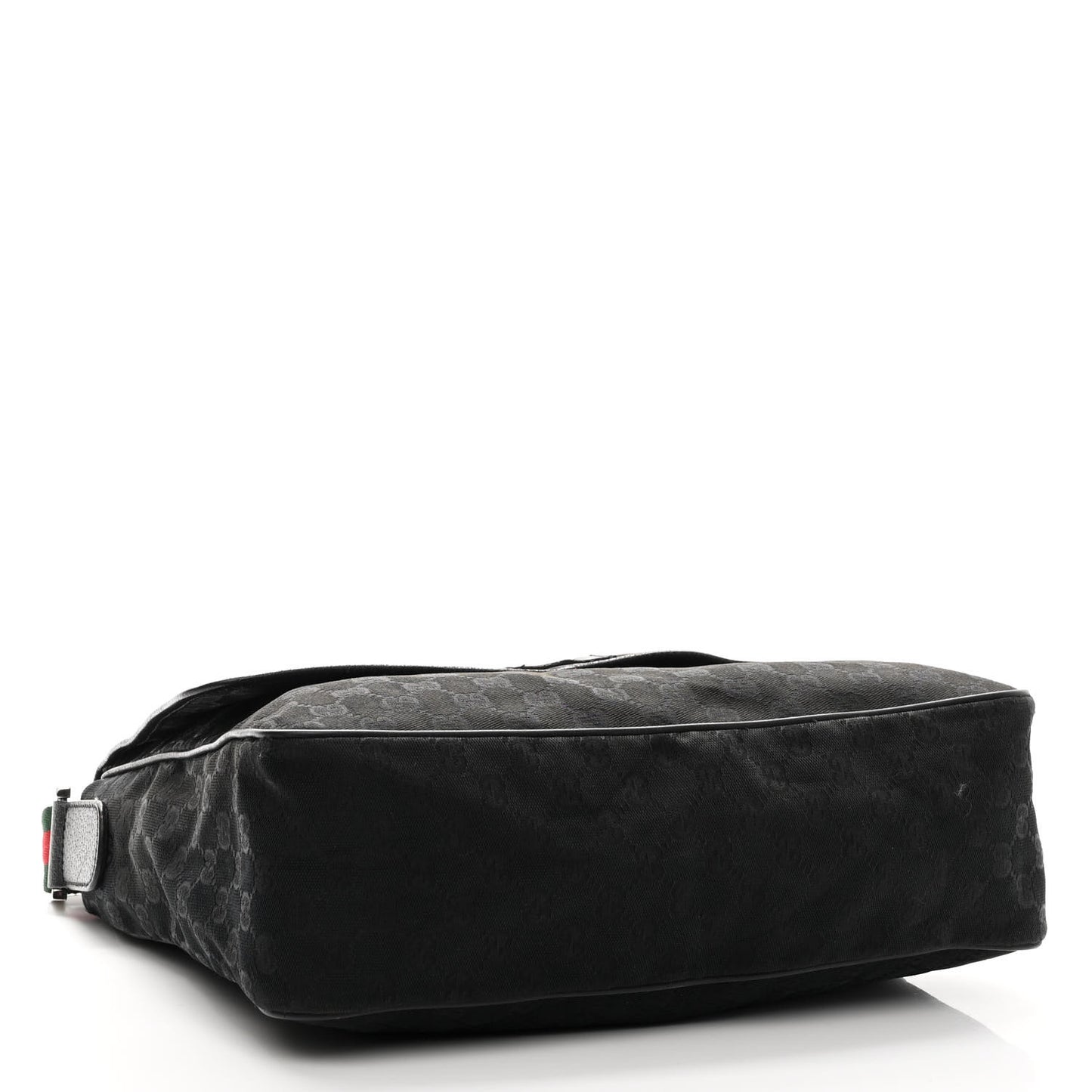 Monogram Web Medium Flap Messenger Black