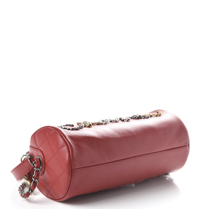 Chanel Calfskin Chain 20s Signature Bowling Bag Red 4 of 10