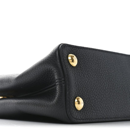 Louis Vuitton Taurillon Malachite Effect BB Capucines Black 8 of 9