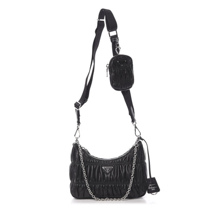 Prada Nappa Gaufre Re-Edition 2005 Shoulder Bag Black 1 of 11