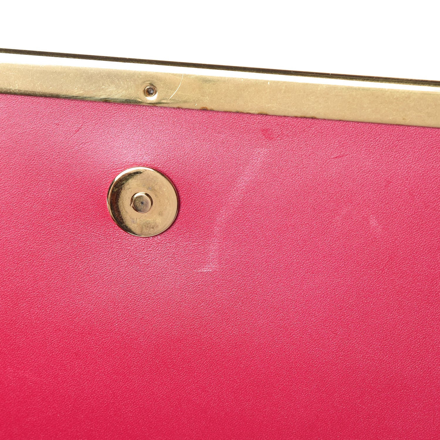 Saint Laurent Patent Grain de Poudre Lutetia Flap Clutch Fuchsia 13 of 13