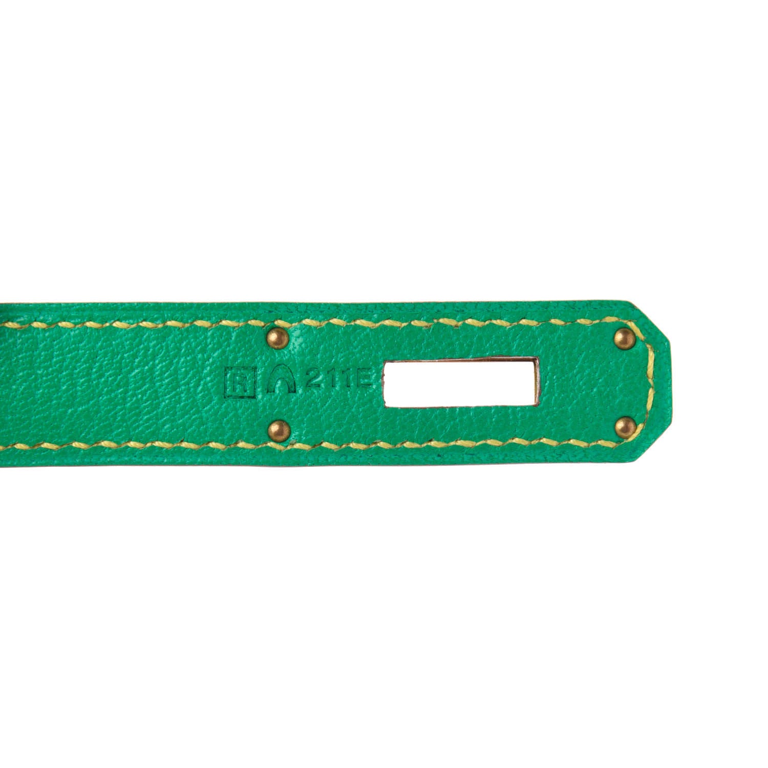 Hermes Chevre Mysore Horseshoe Birkin 30 Lime Menthe 7 of 11