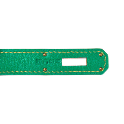 Hermes Chevre Mysore Horseshoe Birkin 30 Lime Menthe 7 of 11