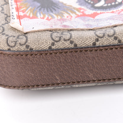Gucci Soft GG Supreme Monogram Courrier Web Medium Flat Messenger Bag Beige New Acero Multicolor 17 of 18