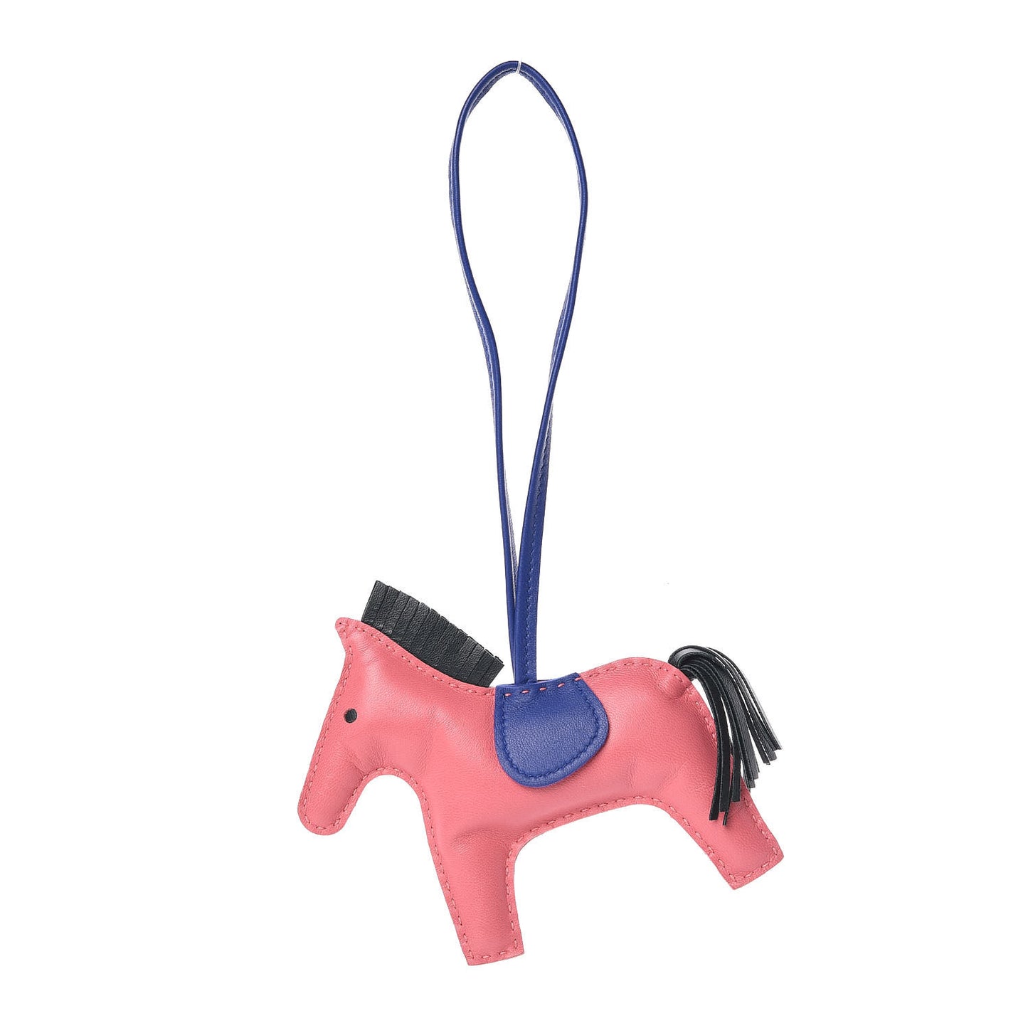 Milo Lambskin Grigri Rodeo Bag Charm MM Rose Azalee Bleu Electrique Vert Cypress